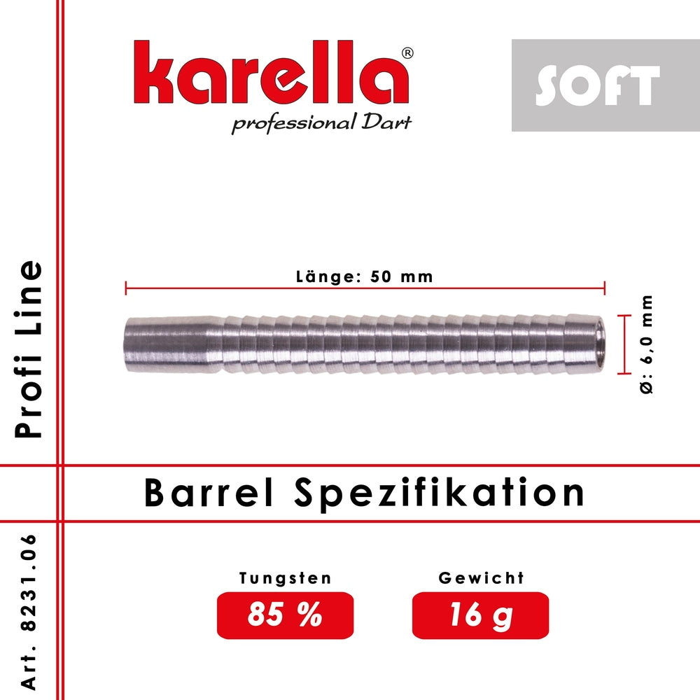 Karella -  Profi Line 85% Tungsten PLS-06 Softbarrel 16g - Softdart