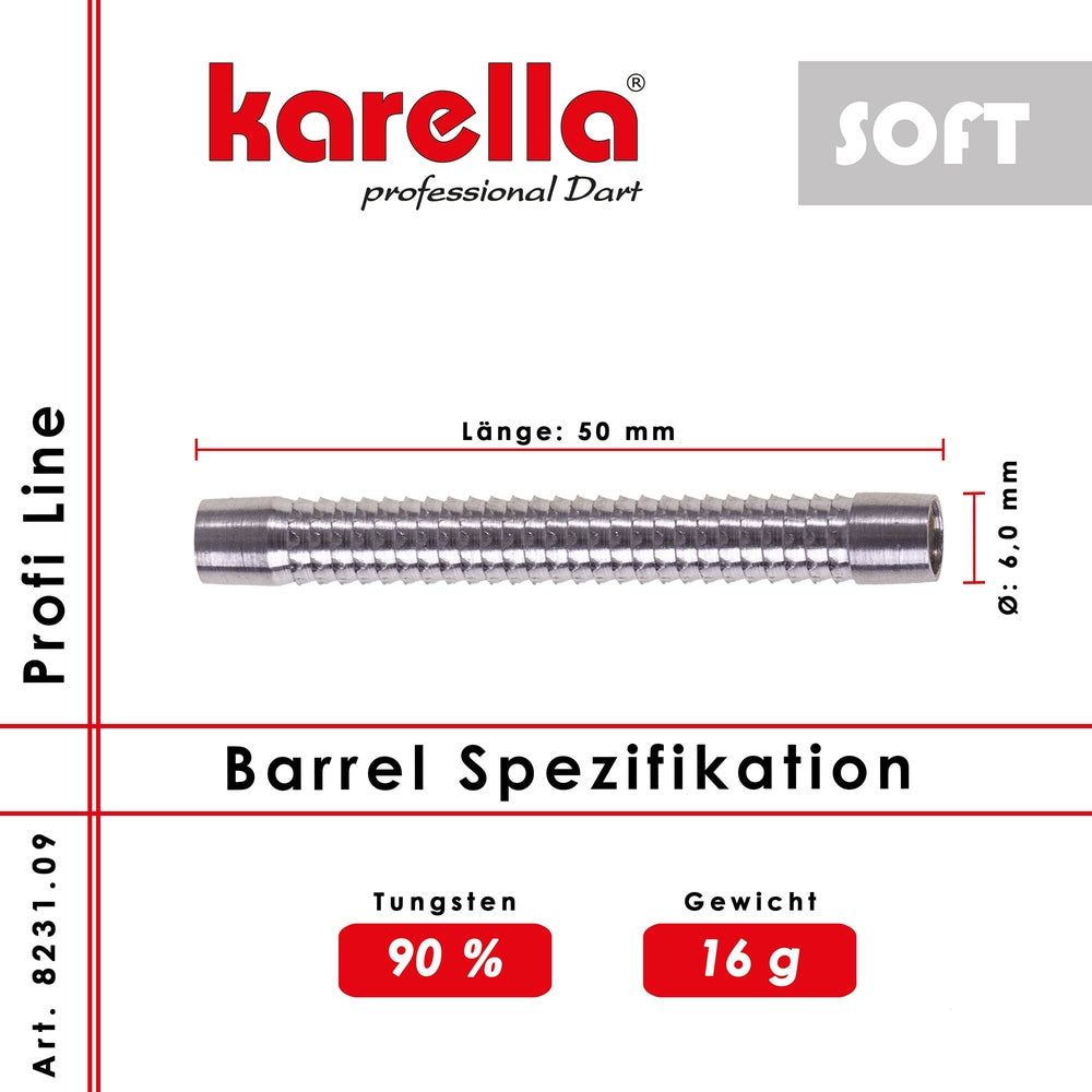 Karella -  Profi Line 90% Tungsten PLS-09 Softbarrel 16g - Softdart