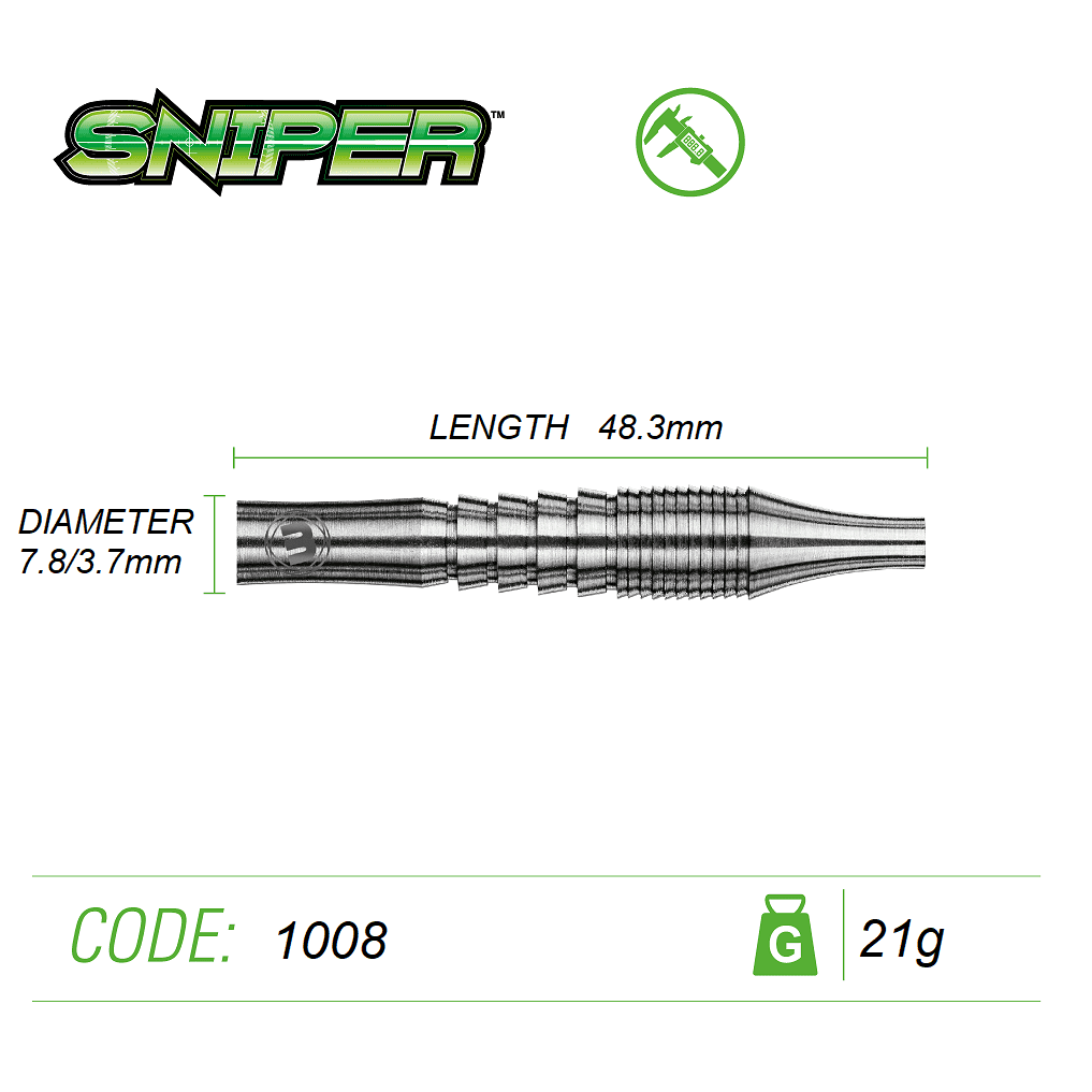 Winmau - Sniper 90% Tungsten 21g, 22g oder 23g - Steeldart