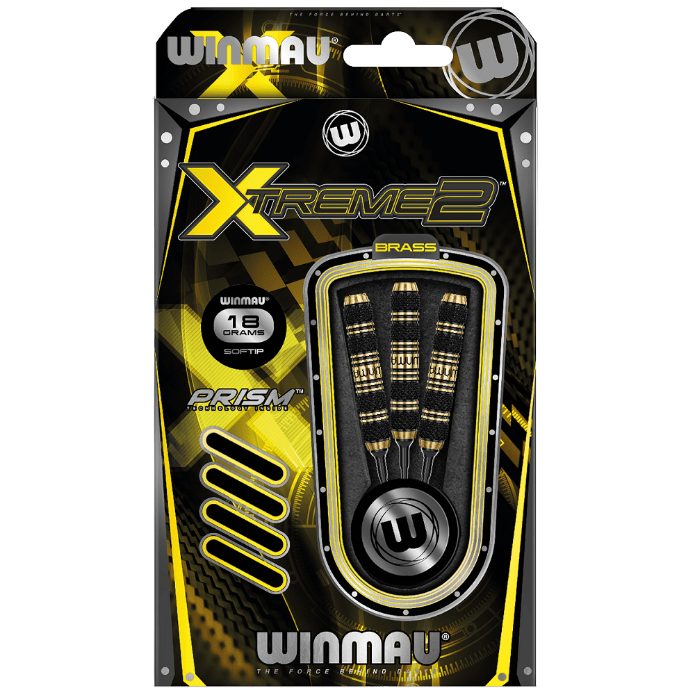 Winmau - Xtreme2 Schwarz 18g - Softdart