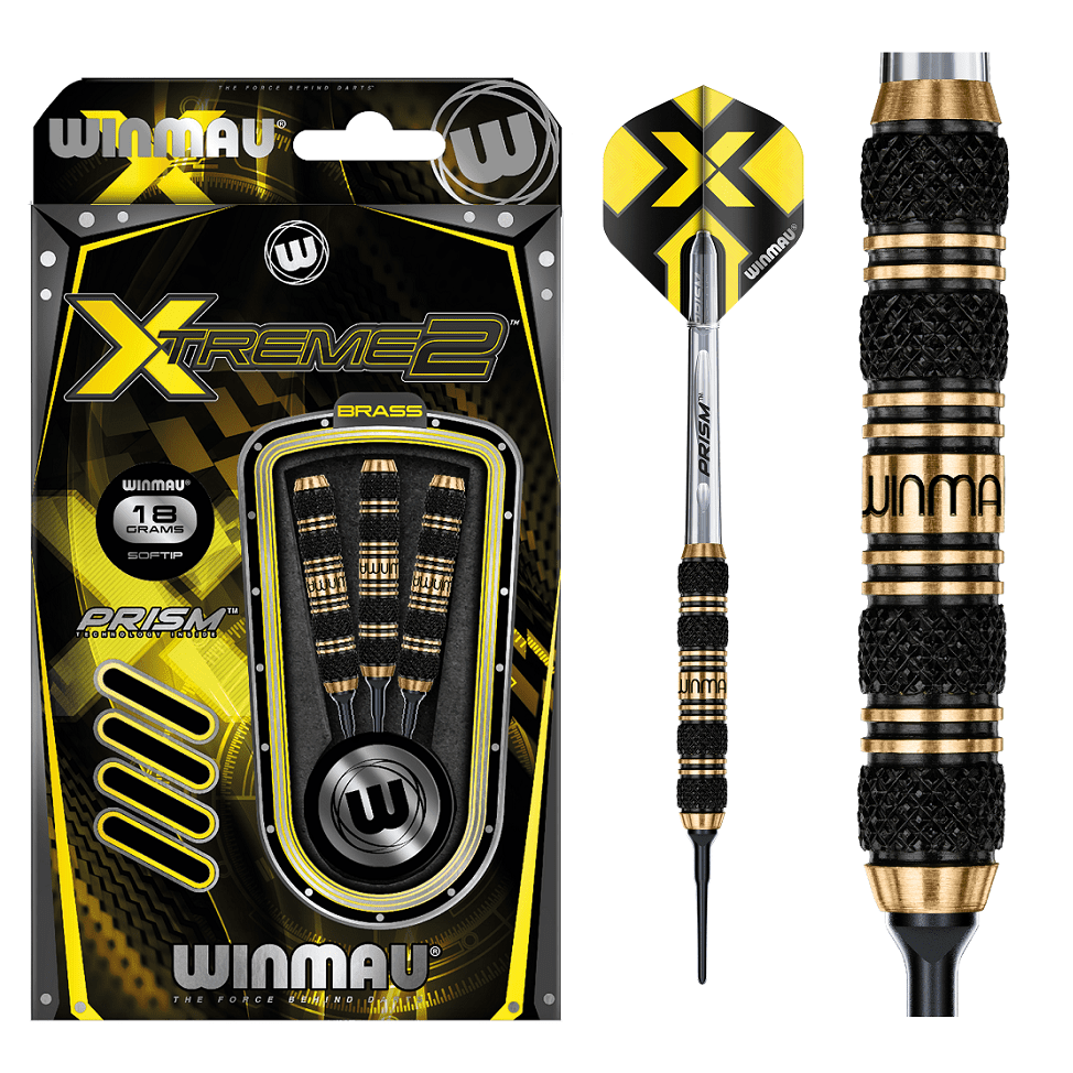 Winmau - Xtreme2 Schwarz 18g - Softdart