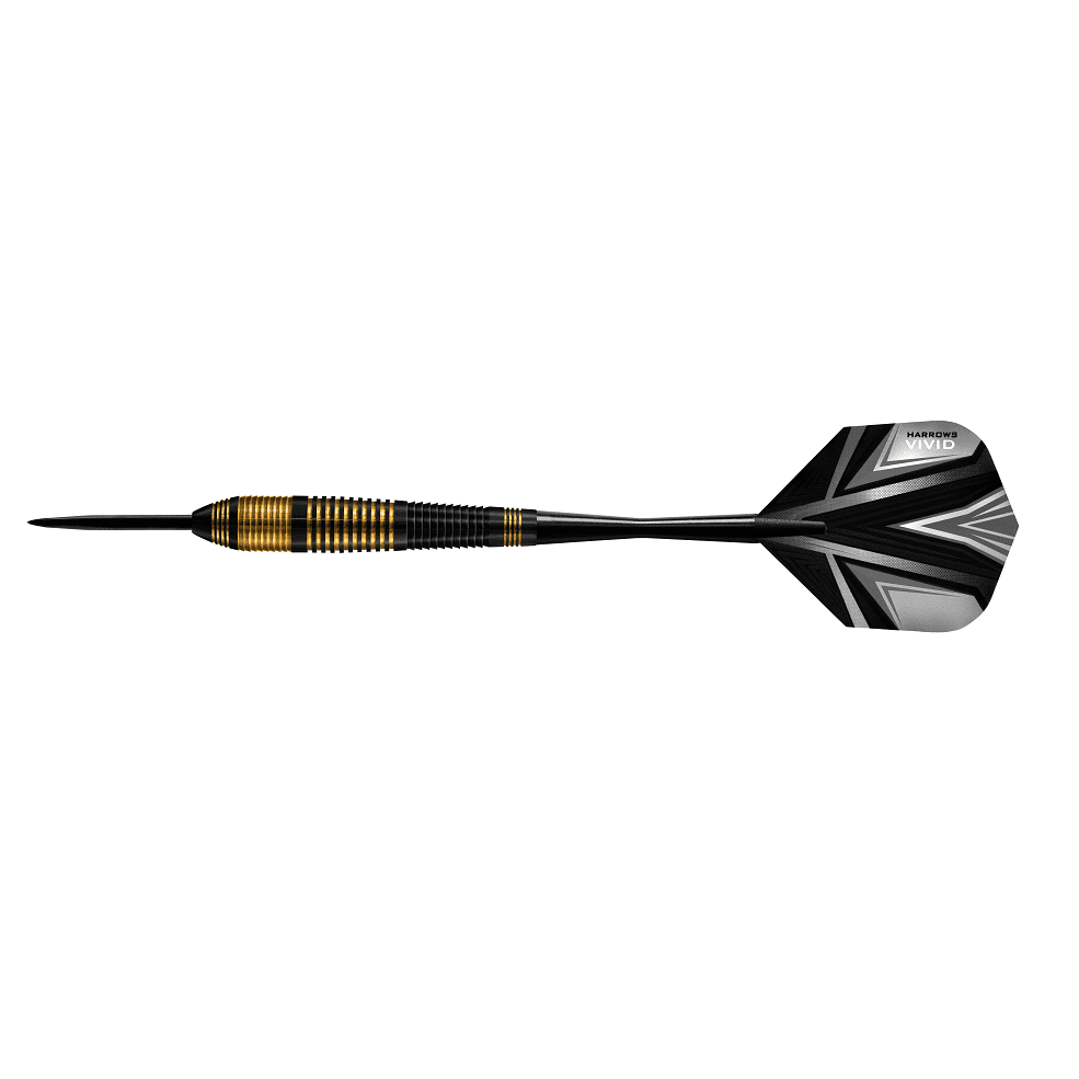 Harrows - Vivid Schwarz 21g, 23g oder 25g - Steeldart