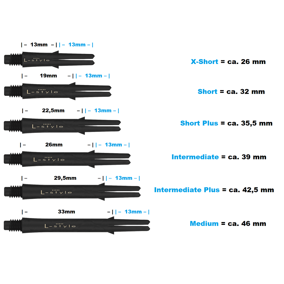 L-Style - Locked Straight Carbon Black - Shafts