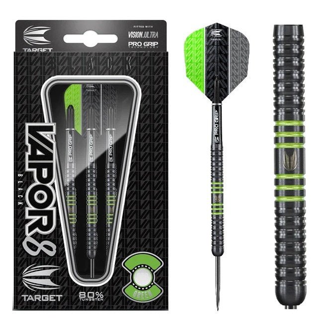 Target - Vapor8 Black 80% Tungsten Grün 23g - Steeldart